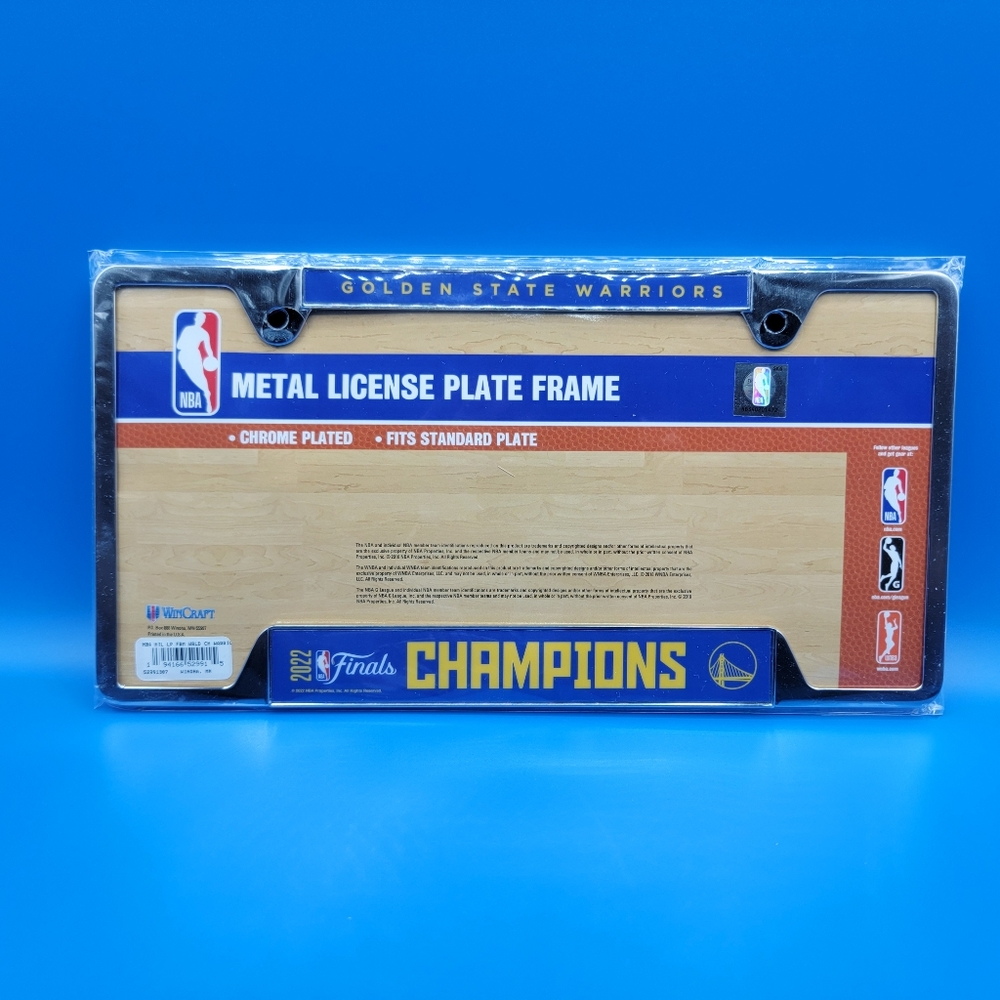 2022 Golden State Warriors NBA Champions Metal License Plate Frame 6"×12"  New